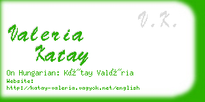 valeria katay business card